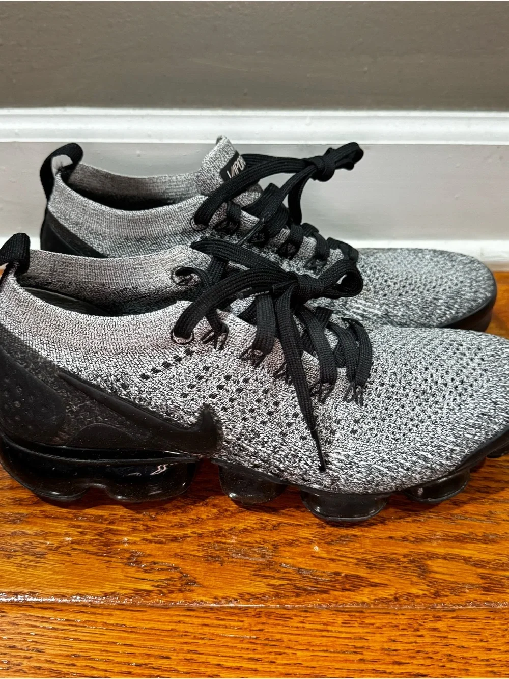 Nike VaporMax Flyknit Men's Sneakers in Black and Gray
